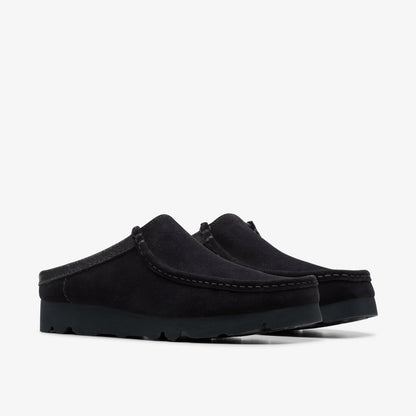 Wallabee Slip Black Suede - Clarks Men
