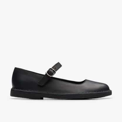 Desert Jane Black Leather - Clarks Women
