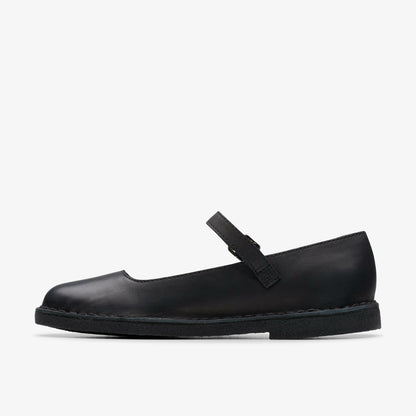 Desert Jane Black Leather - Clarks Women