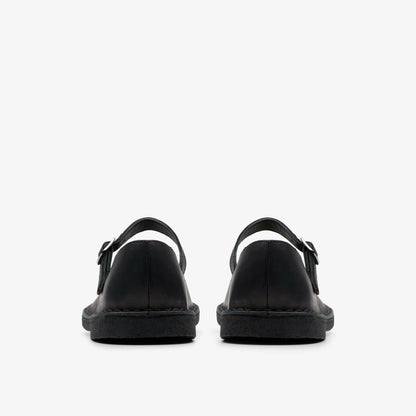 Desert Jane Black Leather - Clarks Women