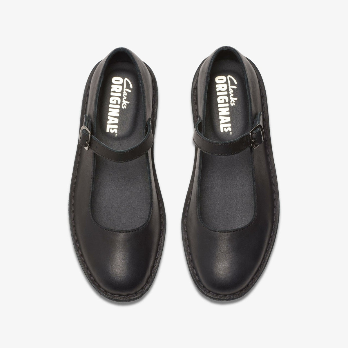 Desert Jane Black Leather - Clarks Women