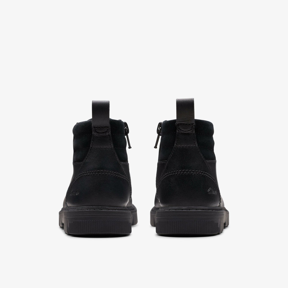 Lorcam Trail Kid Black Leather - Clarks Kids