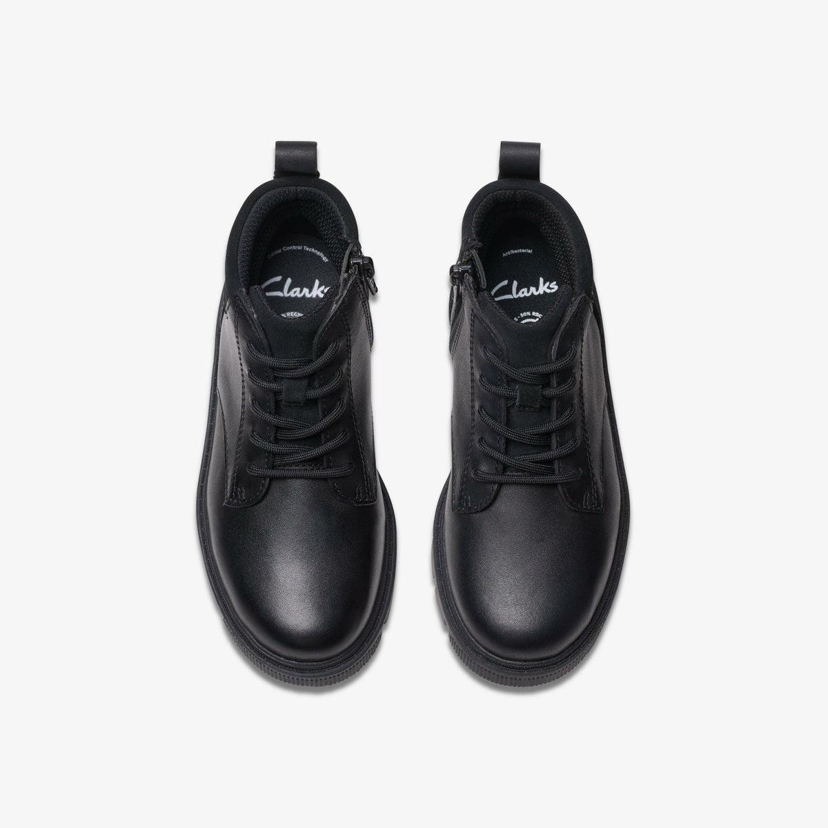 Lorcam Trail Kid Black Leather - Clarks Kids