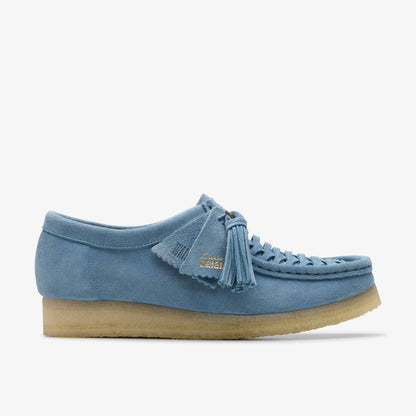 Wallabee Weave Powder Blue Suede - Clarks Women