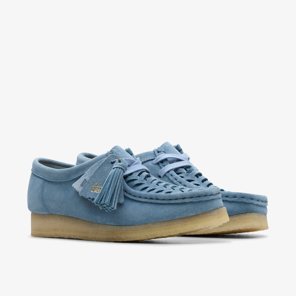 Wallabee Weave Powder Blue Suede - Clarks Women