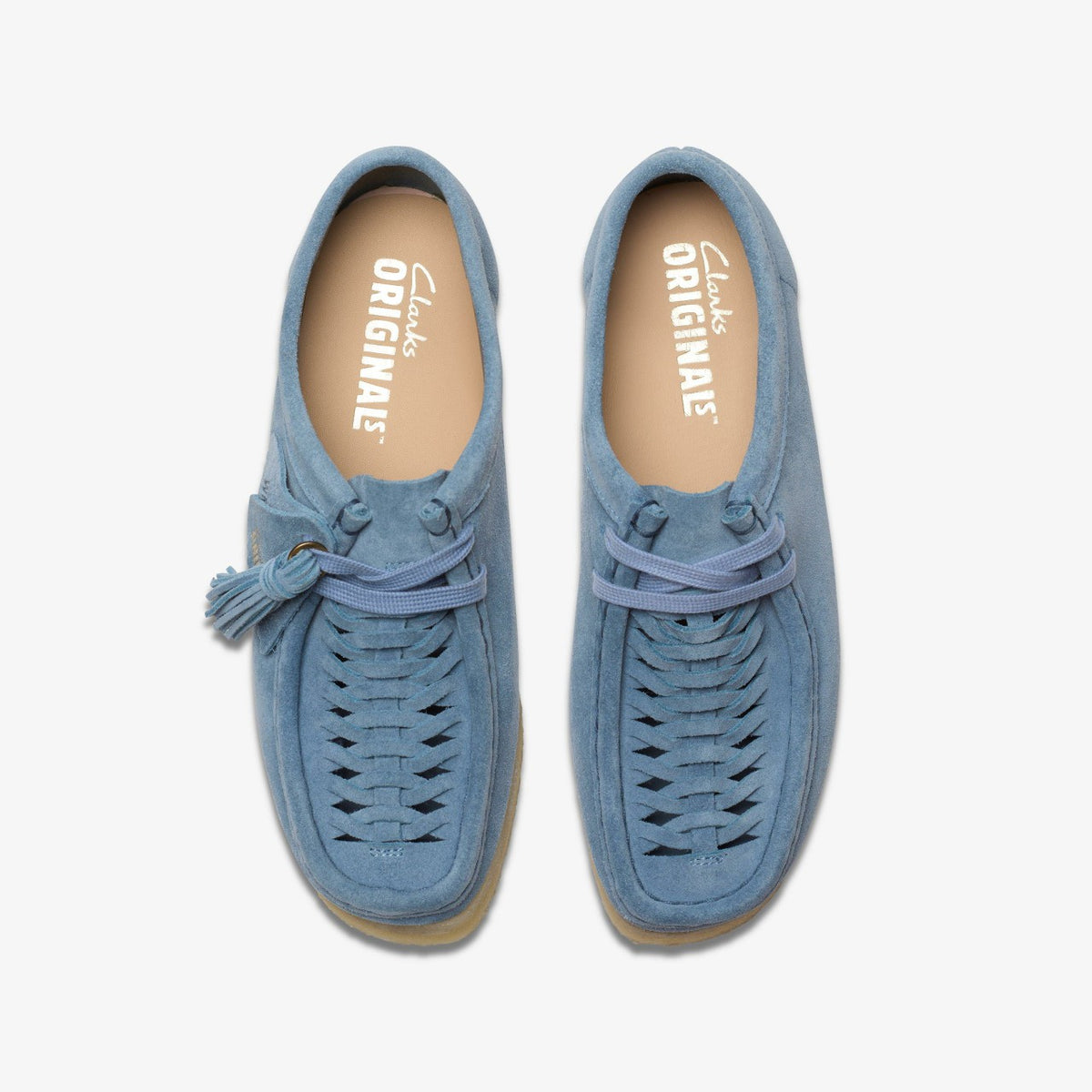 Wallabee Weave Powder Blue Suede - Clarks Women
