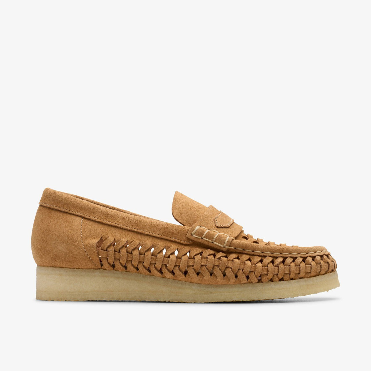 Wallabee Loafer Weave Tan Suede - Clarks Women