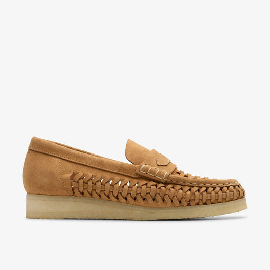 Wallabee Loafer Weave Tan Suede - Clarks Women