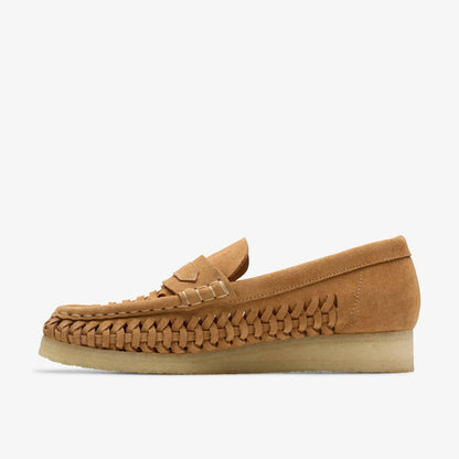 Wallabee Loafer Weave Tan Suede - Clarks Women