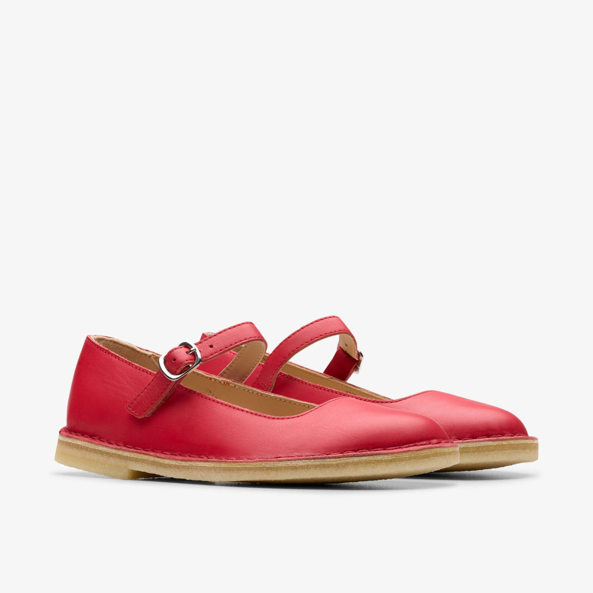 Desert Jane Red Leather - Clarks Women