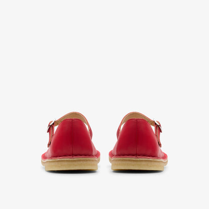 Desert Jane Red Leather - Clarks Women
