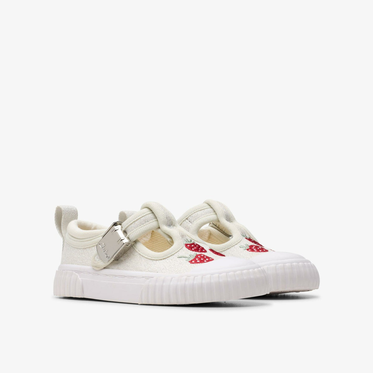 Foxing Berry Toddler Silver Fabric - Clarks Kids|Babies