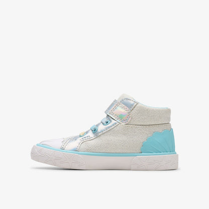 Foxing Wish Hi Toddler Silver Fabric - Clarks Kids