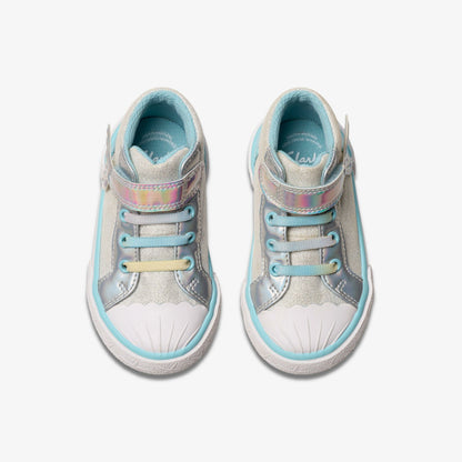 Foxing Wish Hi Toddler Silver Fabric - Clarks Kids