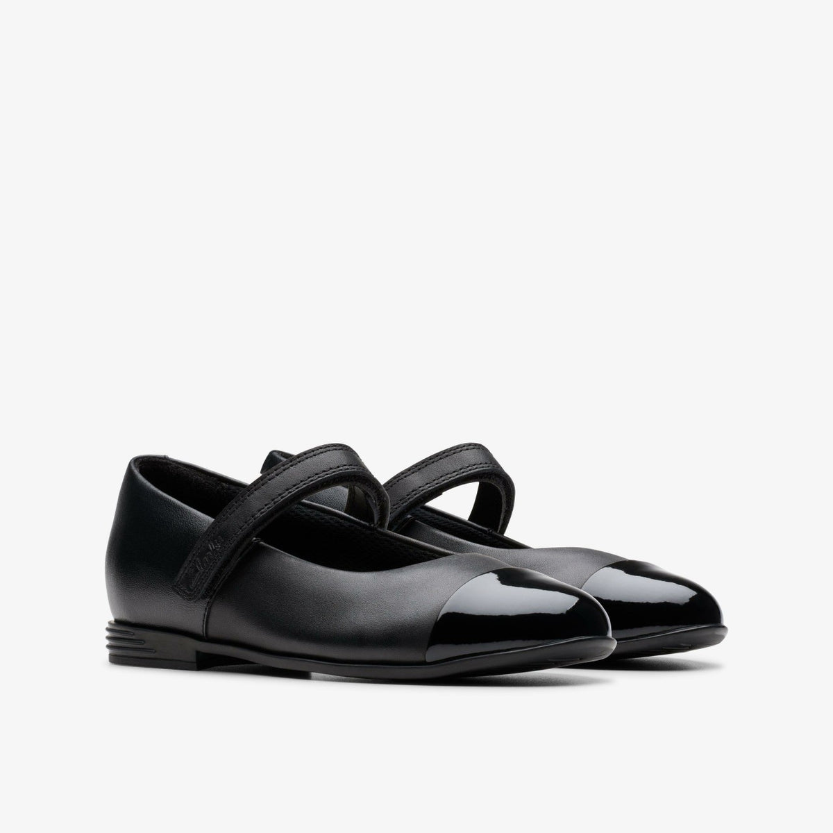 Finja Gem Older Black Leather - Clarks Kids