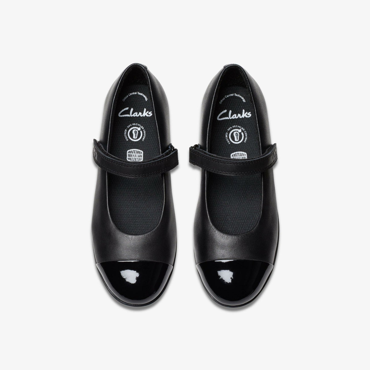Finja Gem Older Black Leather - Clarks Kids