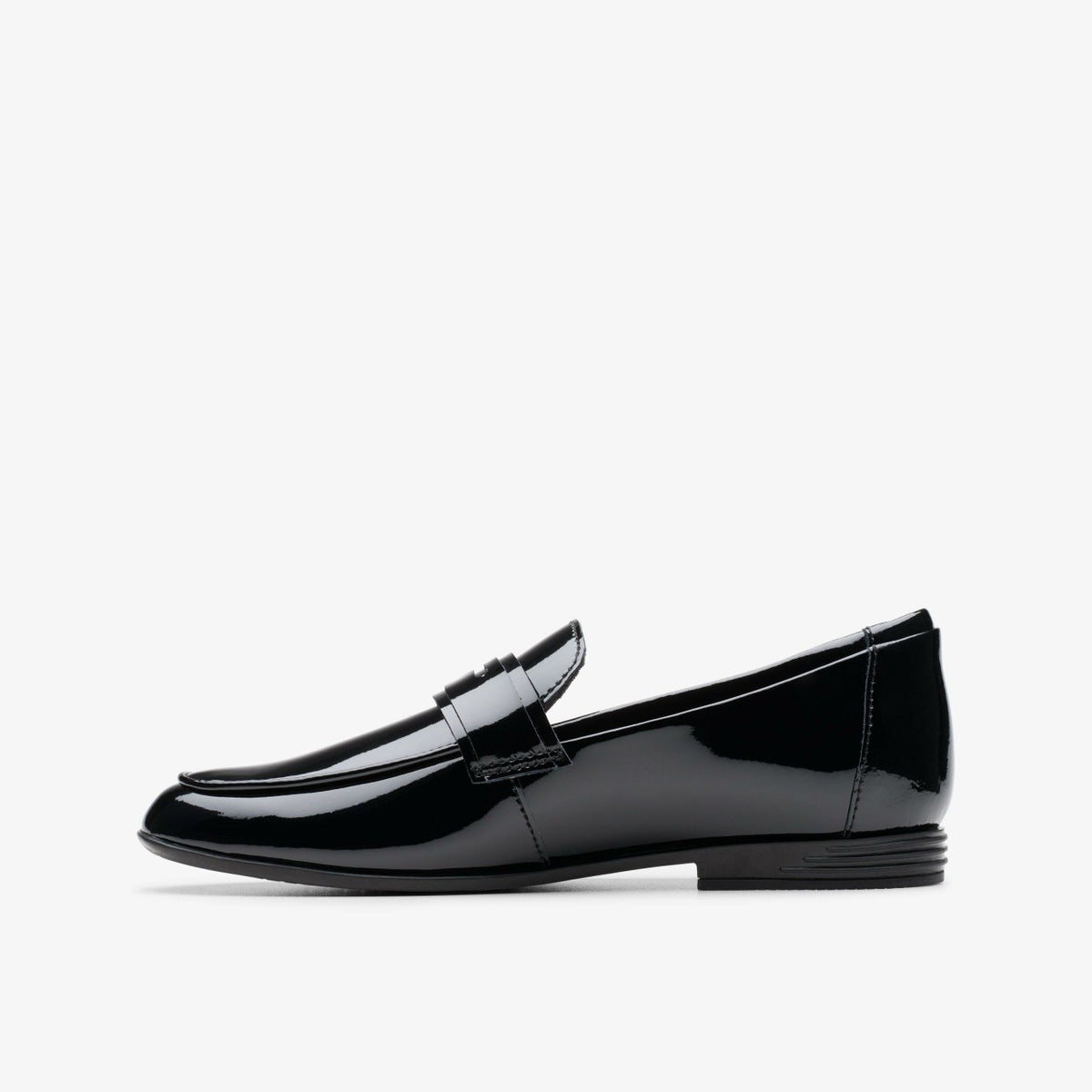 Finja Bright Older Black Patent - Clarks Kids