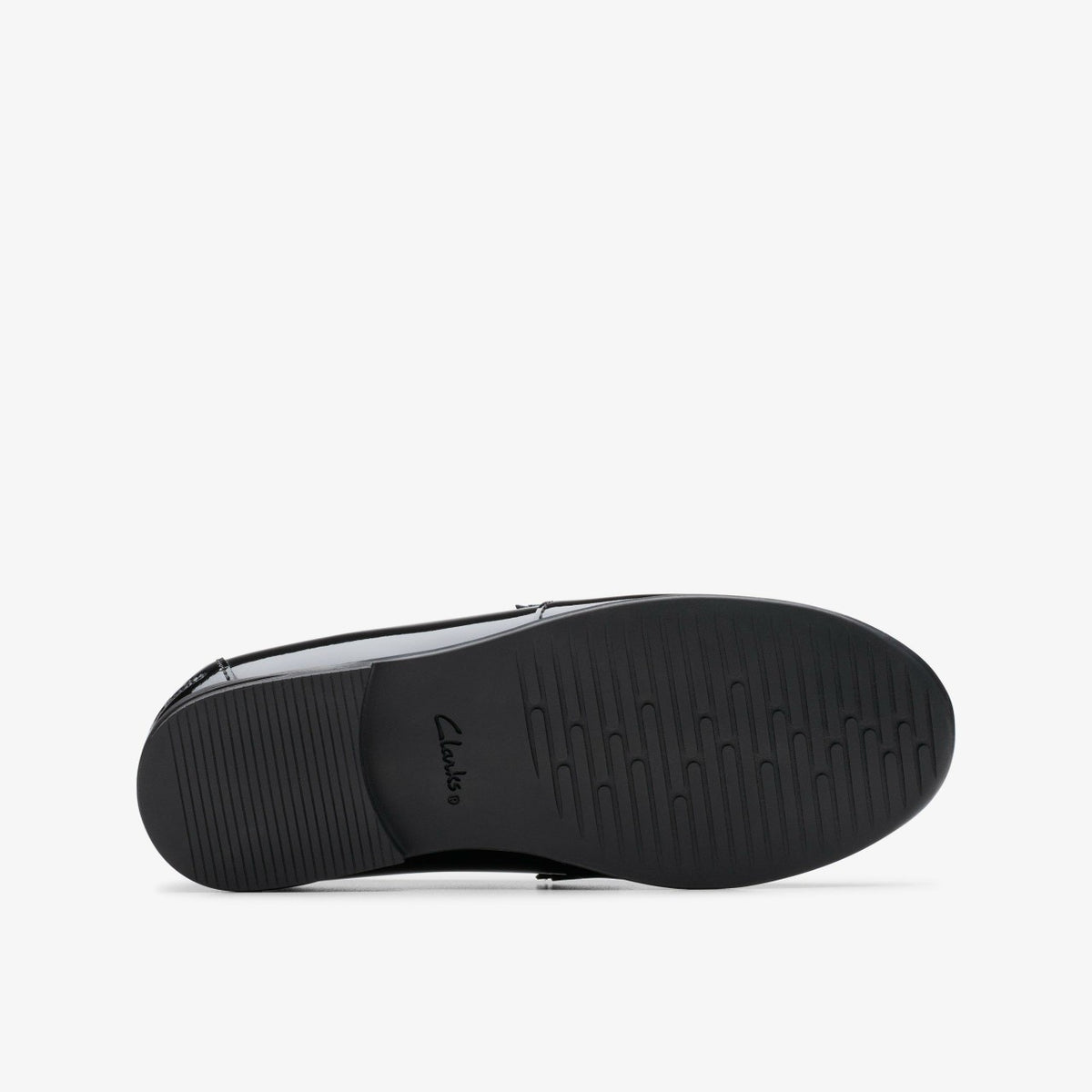 Finja Bright Older Black Patent - Clarks Kids