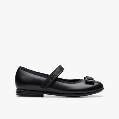 Finja Tap Kid Black Leather - Clarks Kids