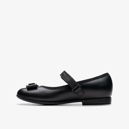 Finja Tap Kid Black Leather - Clarks Kids