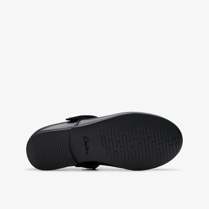 Finja Tap Kid Black Leather - Clarks Kids