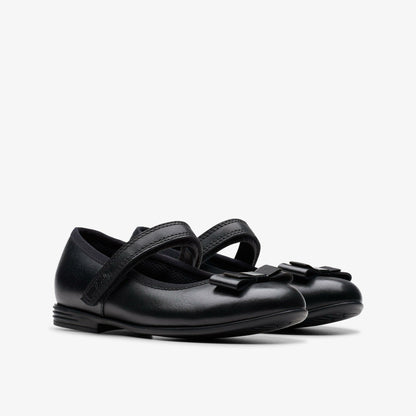 Finja Tap Kid Black Leather - Clarks Kids