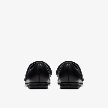 Finja Tap Kid Black Leather - Clarks Kids