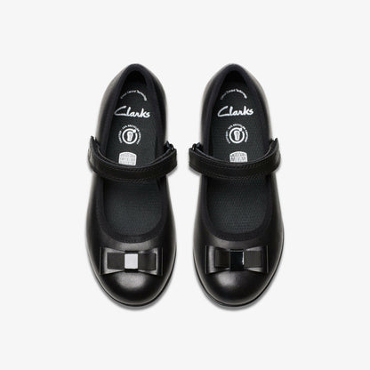 Finja Tap Kid Black Leather - Clarks Kids