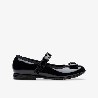 Finja Tap Kid Black Patent - Clarks Kids