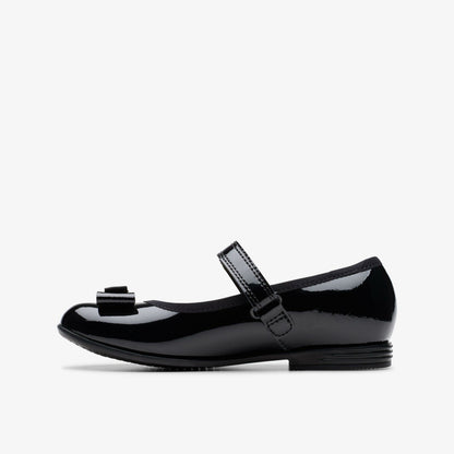 Finja Tap Kid Black Patent - Clarks Kids