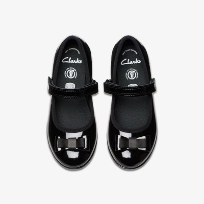 Finja Tap Kid Black Patent - Clarks Kids