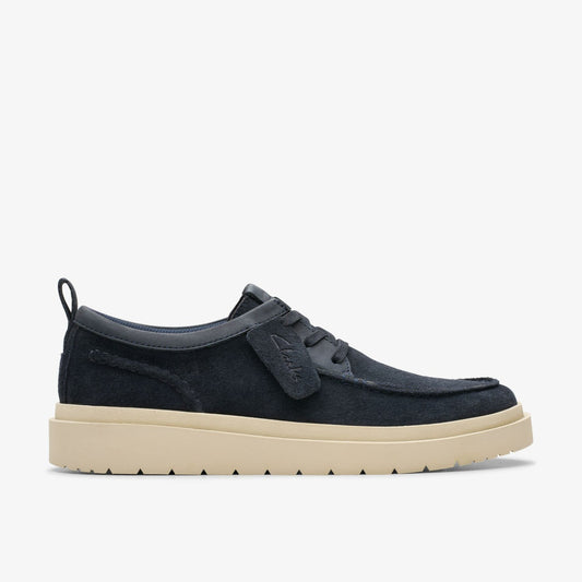 Polden Moc Navy Suede - Clarks Men