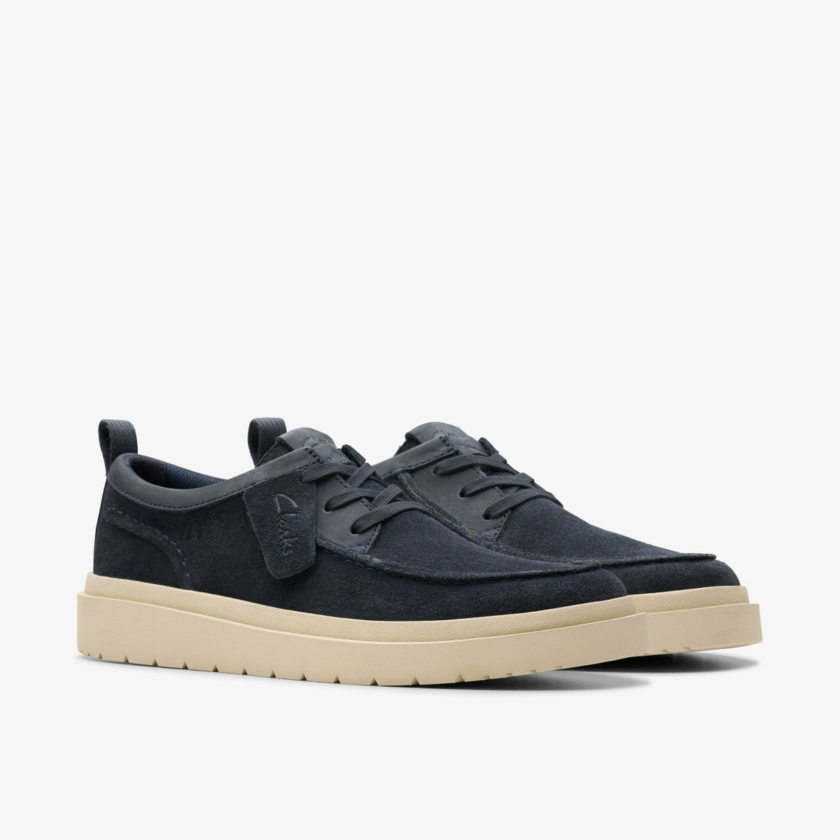 Polden Moc Navy Suede - Clarks Men