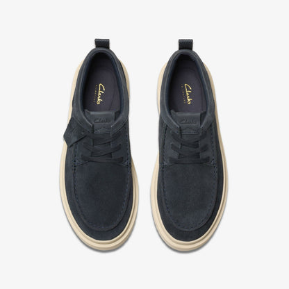 Polden Moc Navy Suede - Clarks Men
