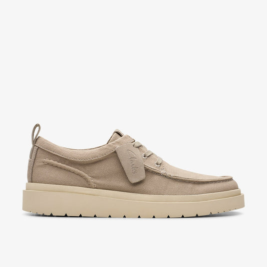 Polden Moc Grey Canvas - Clarks Men