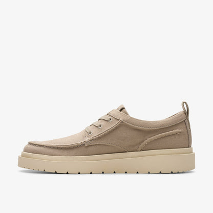Polden Moc Grey Canvas - Clarks Men
