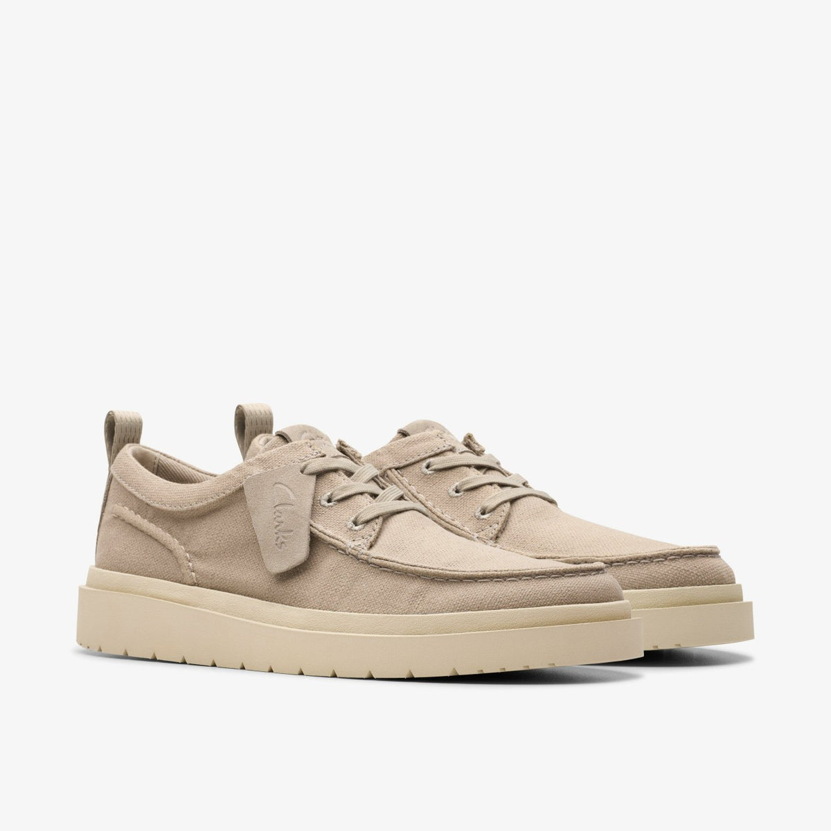 Polden Moc Grey Canvas - Clarks Men