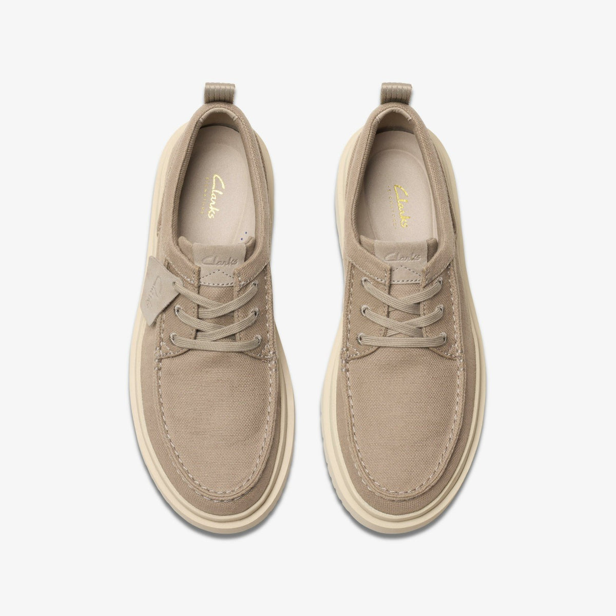 Polden Moc Grey Canvas - Clarks Men