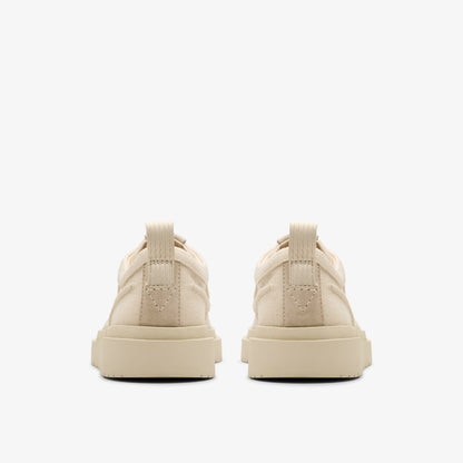 Polden Moc Off White Canvas - Clarks Men
