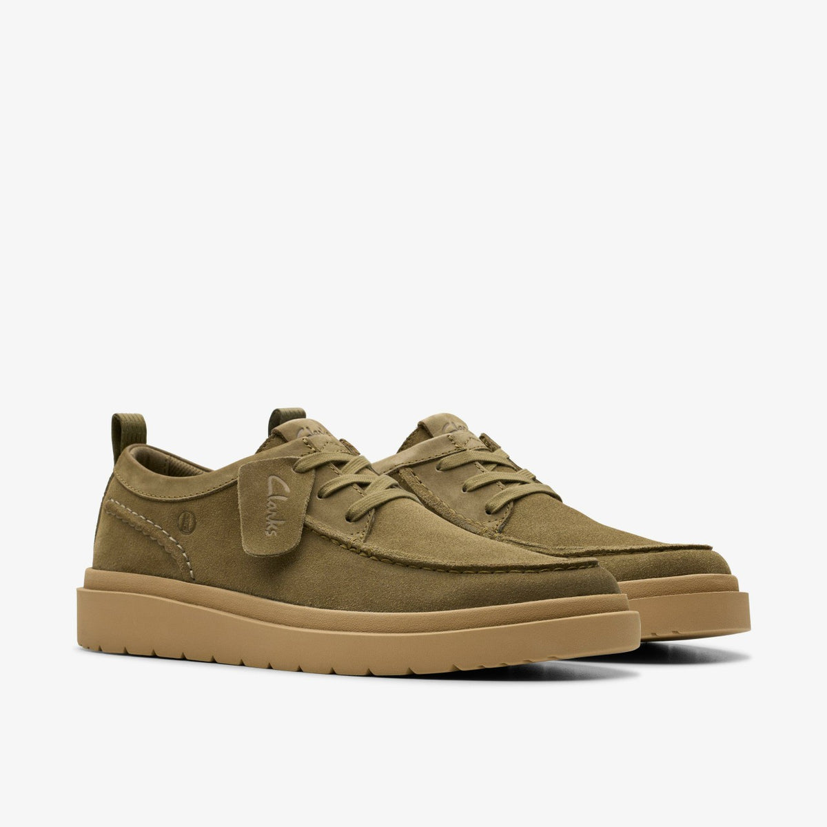 Polden Moc Olive Suede - Clarks Men