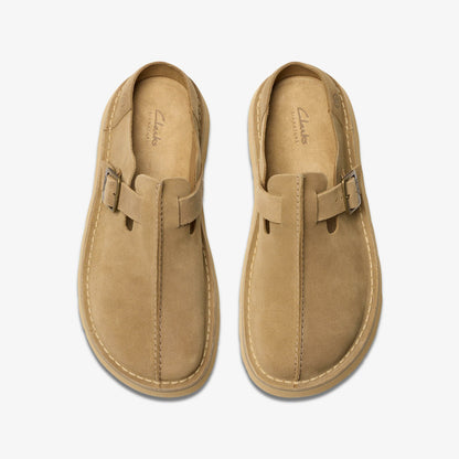 Solsbury Mule Dark Sand Suede - Clarks Men
