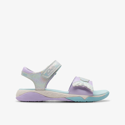 Osian Spark Kid Purple Metallic - Clarks Kids