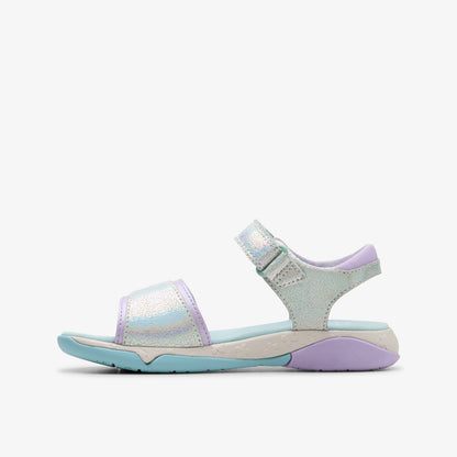 Osian Spark Kid Purple Metallic - Clarks Kids