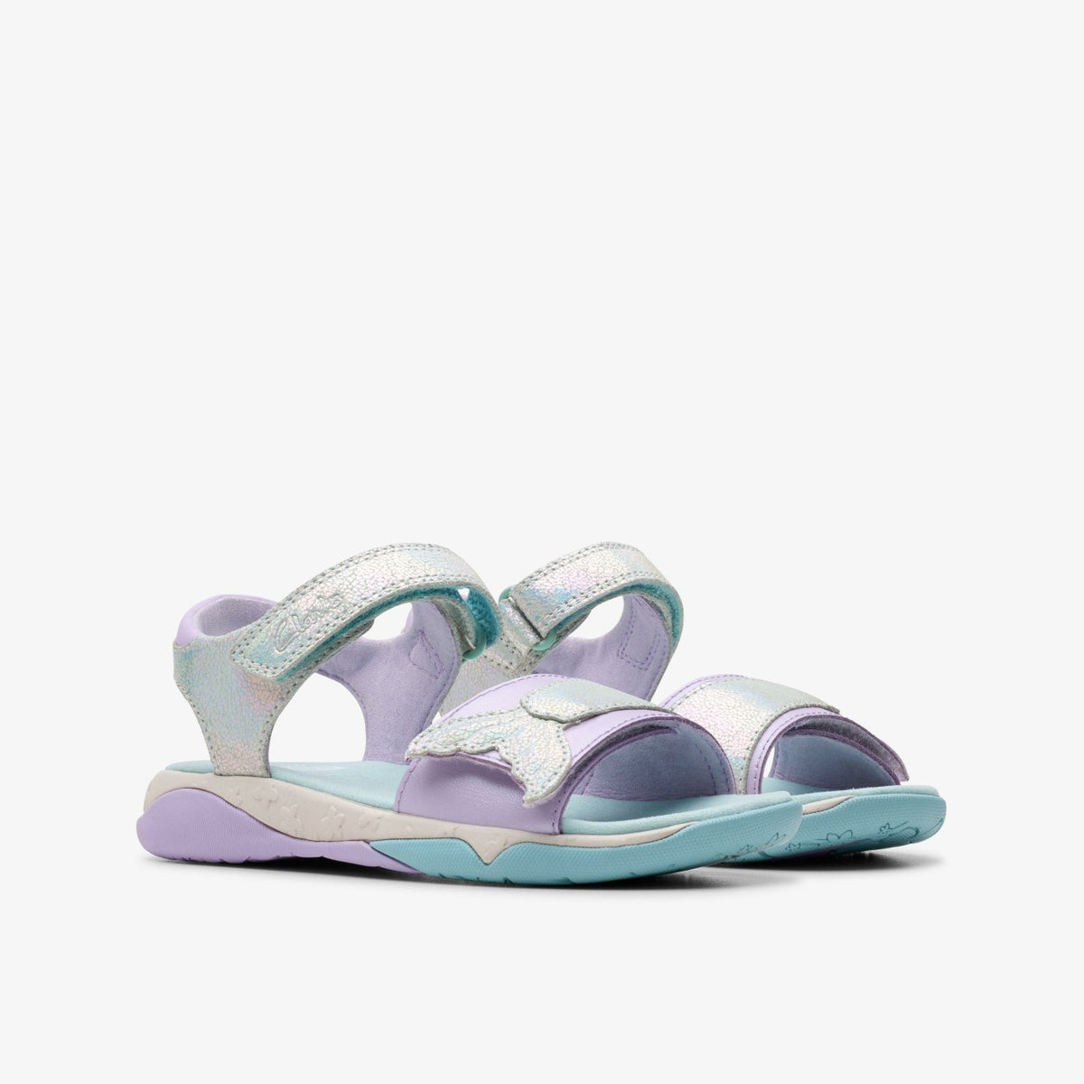 Osian Spark Kid Purple Metallic - Clarks Kids