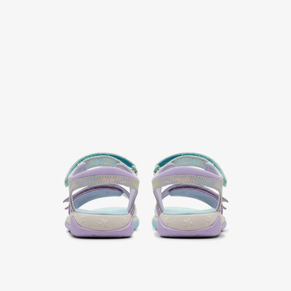 Osian Spark Kid Purple Metallic - Clarks Kids