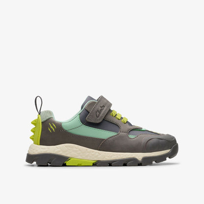 Steggy 2 Park Kid Grey/Green - Clarks Kids