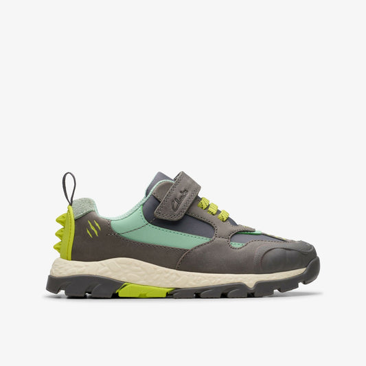 Steggy 2 Park Kid Grey/Green - Clarks Kids