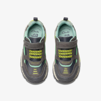 Steggy 2 Park Kid Grey/Green - Clarks Kids