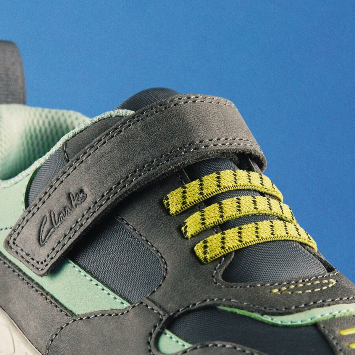 Steggy 2 Park Kid Grey/Green - Clarks Kids