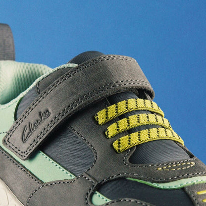 Steggy 2 Park Kid Grey/Green - Clarks Kids